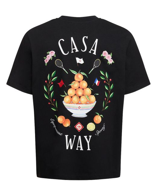 Casablancabrand T-shirt Aus Baumwolle "casa Way" in Black für Herren