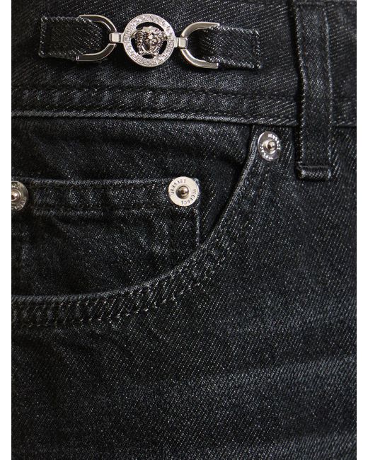 Versace Black Gerade Jeans Aus Denim