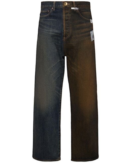 Pantalones de denim de algodón Maison Mihara Yasuhiro de hombre de color Black