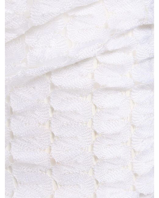 Missoni White Solid Lace Flared Pants