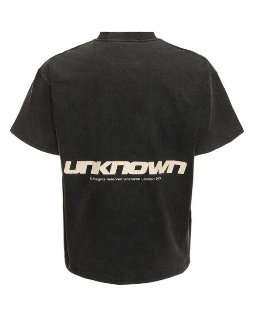 Unknown Stonewashed-t-shirt in Black für Herren