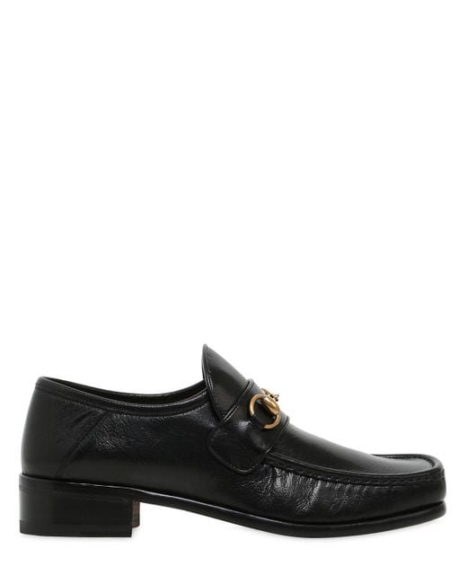 Gucci Horsebit Square-toe Leather Loafers in Black for Men Gucci Horsebit Square-toe Leather Loafers in Black for Men