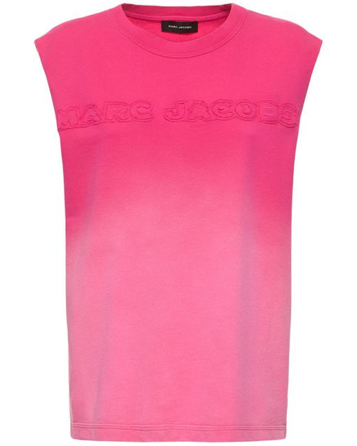 Camiseta de algodón sin mangas Marc Jacobs de color Pink