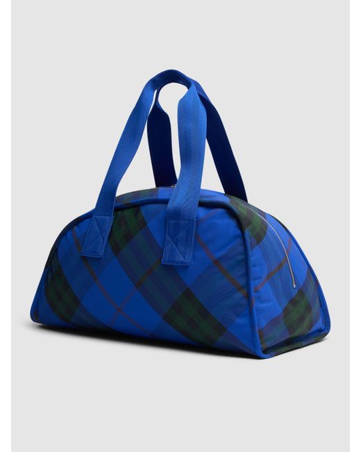 Burberry Herren Reisetasche Mit Shield Check-Muster in Blue für Herren
