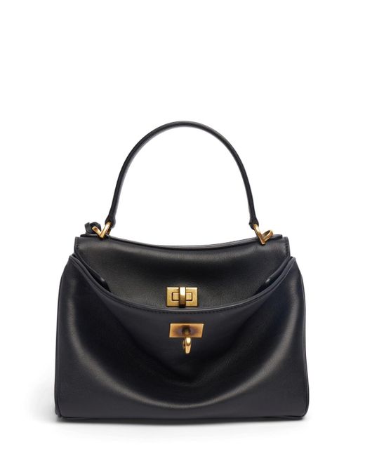 Balenciaga Black Mini Rodeo Leather Top Handle Bag