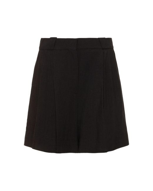 Blazé Milano Black Rox Star Fell Viscose & Linen Shorts