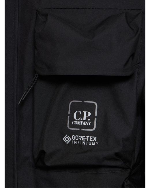 C P Company Black Metropolis Series Goretex Utility Jacket for men