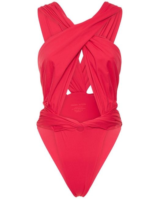 Magda Butrym Jersey One Piece Swimsuit W/ Cutouts in Pink Lyst