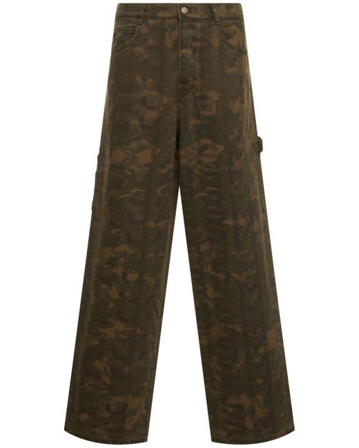 Marc Jacobs Green Camo Oversize Jeans