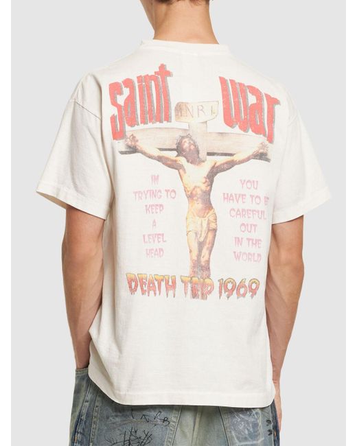 Saint Michael White Saint Mx6 Saint War T-shirt for men