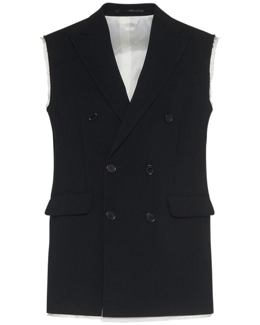 DSquared² Black Double Breasted Icon Vest for men