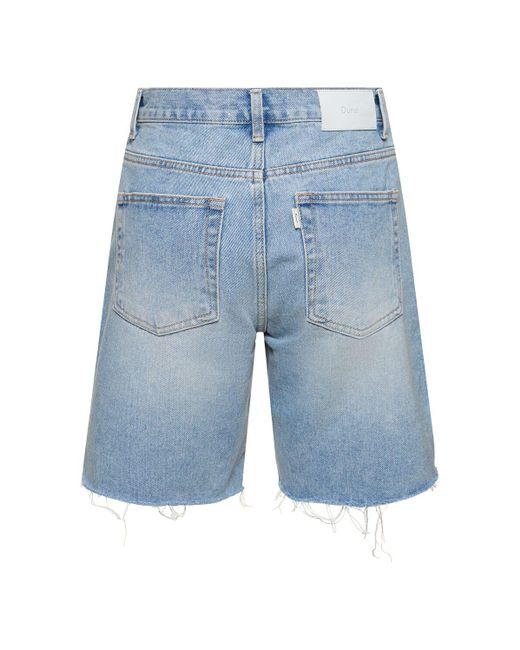 DUNST Blue Denim-shorts Mit Raw-saum