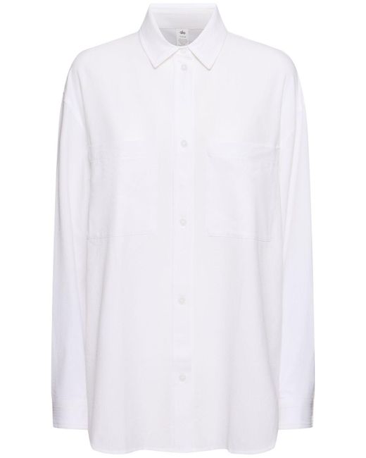 新品未使用alo yogaDreamscape Button Down Long Dreamscape Button Down Long Sleeve - Black | ALO