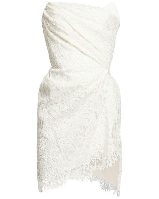 Vivienne Westwood White Lace Venus Eco Organza Short Dress