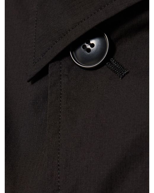 Yohji Yamamoto Black Trenchcoat Aus Baumwolle