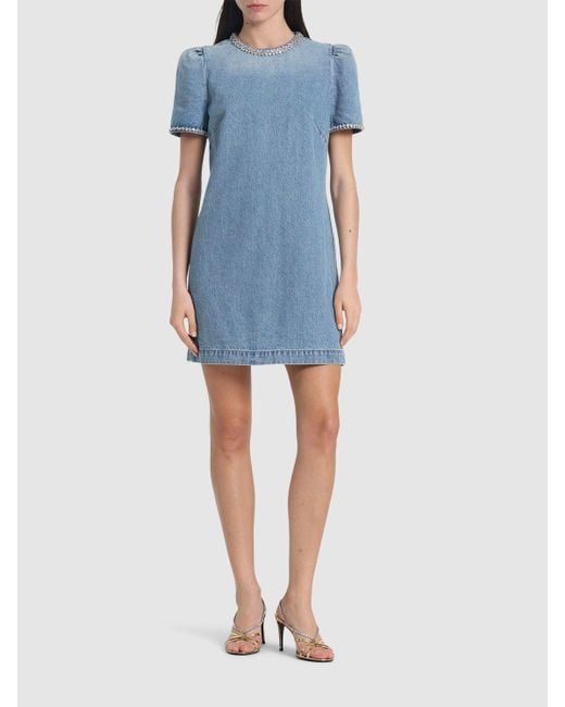 Zimmermann Blue Minikleid Mit Verzierung "crush"