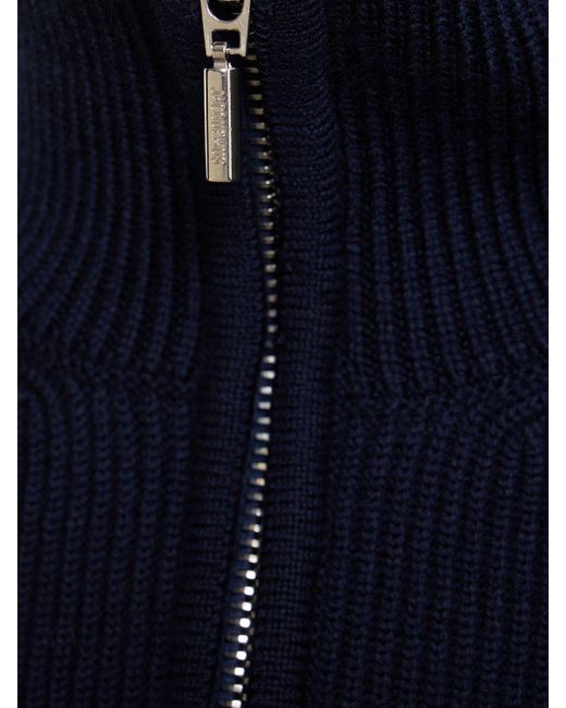 Cardigan le cardigan zippé in maglia di lana di Jacquemus in Blue da Uomo