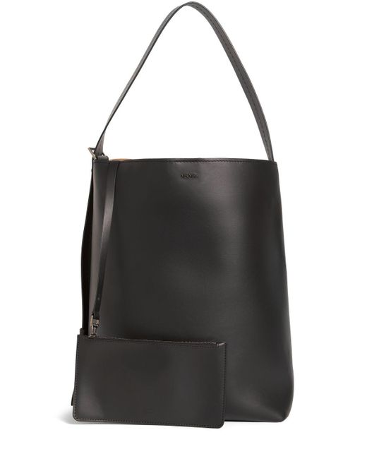 Max Mara Archetipo1 Leather Tote Bag in Black | Lyst