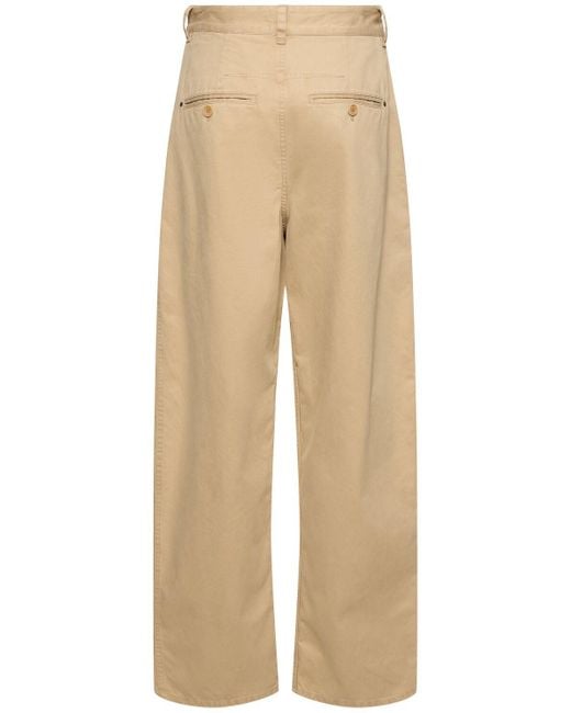 Pantalones anchos de algodón Isabel Marant de color Natural