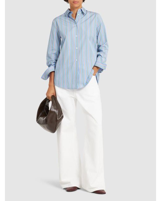 Etro コットンポプリンシャツ Blue