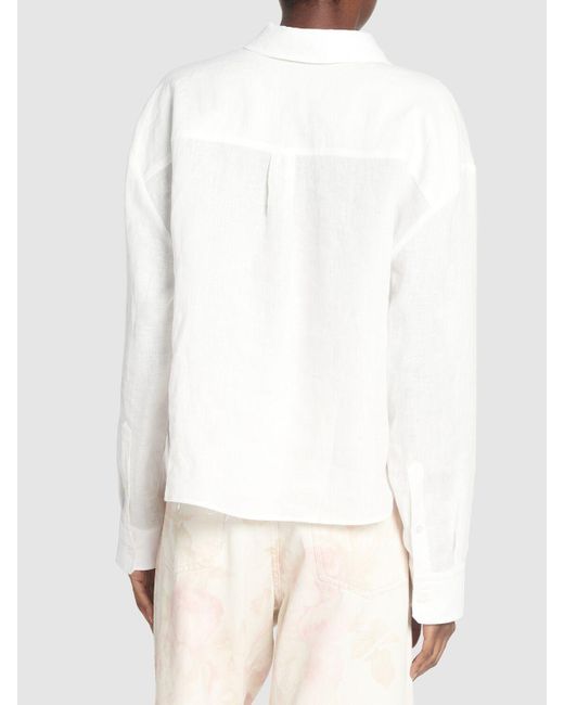 Camicia eureka in tela di lino di Weekend by Maxmara in White