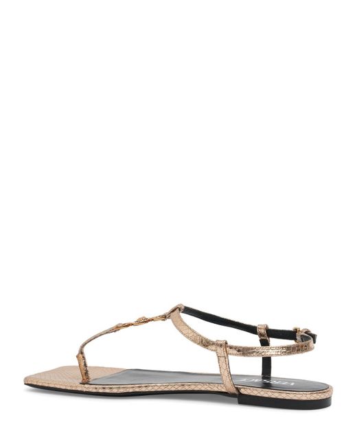 Versace Metallic Schuhe Aus Laminiertem Leder