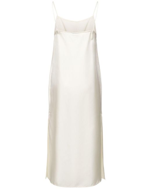 Loulou Studio White Sulum Silk Midi Dress
