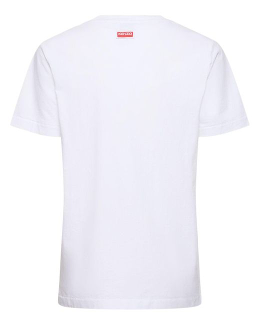 KENZO White Boke Flower Loose Cotton T-shirt