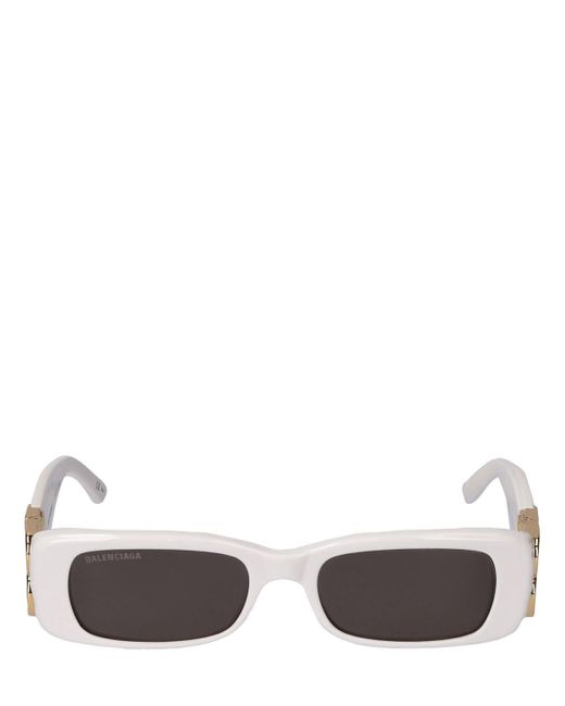Balenciaga 0096s Dynasty Acetate Sunglasses in White | Lyst