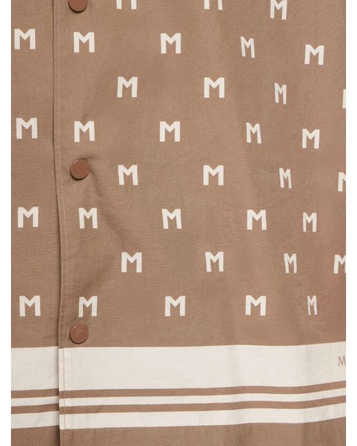 Moncler Natural Monogram Printed Cotton Shirt for men