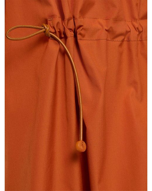 Chemise en popeline de coton avec cordons Max Mara en coloris Orange