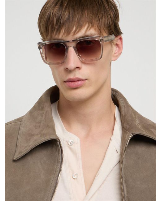 David Beckham White Db Squared Acetate Sunglasses for men