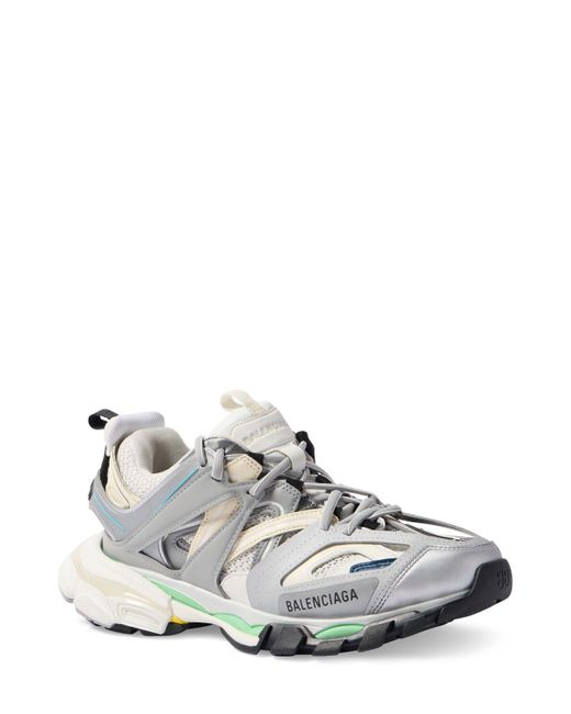 Balenciaga White 60mm Track Faux Leather Sneakers