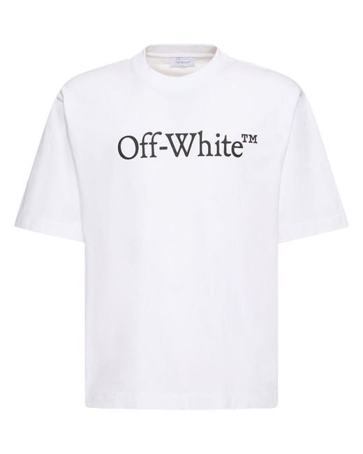Off-White c/o Virgil Abloh Bookish T-Shirt mit Logo-Print in White für Herren