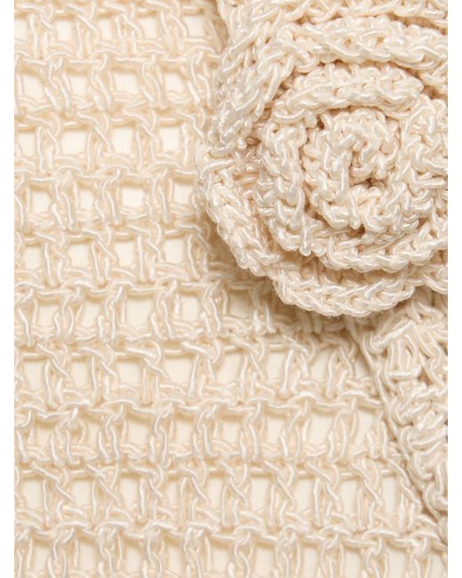 Magda Butrym Natural Crocheted Cotton Blend Bodysuit