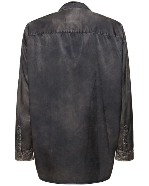 Camicia oversize in twill di Maison Mihara Yasuhiro in Black da Uomo