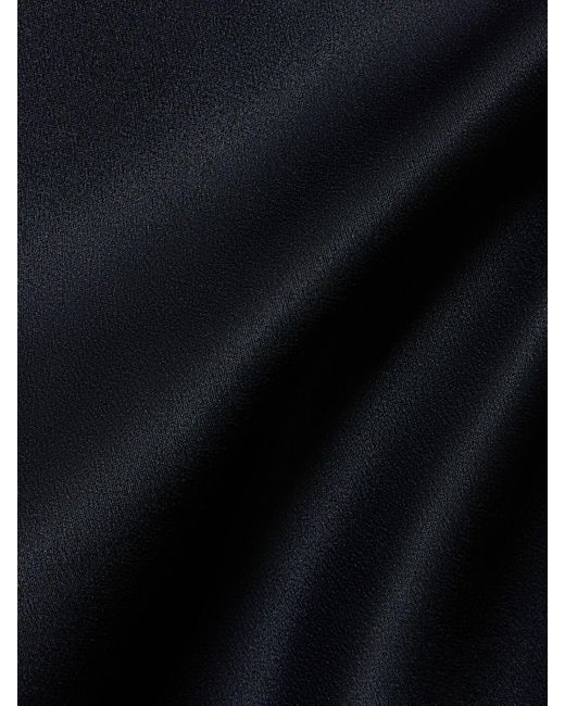 Alberta Ferretti サテンロングドレス Blue
