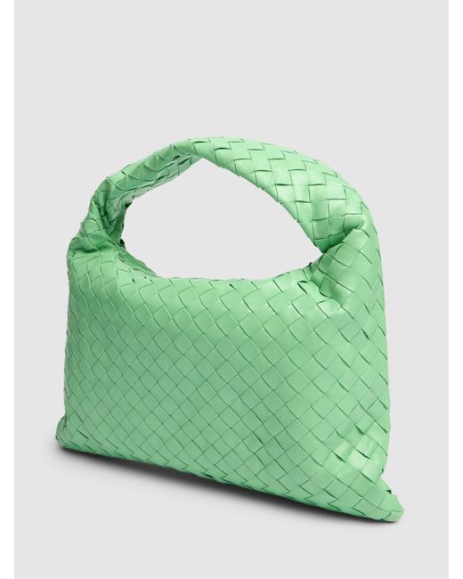 Bottega Veneta Green Small Hop Leather Shoulder Bag