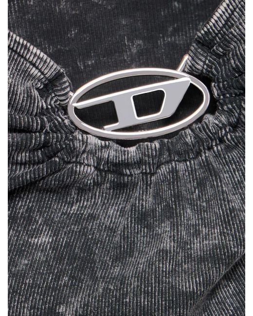DIESEL Black T-Respec Logo Stretch Cotton Shirt