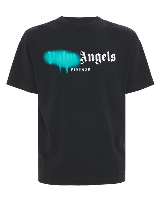 Palm Angels Black Lvr Exclusive Firenze Spray T-shirt for men