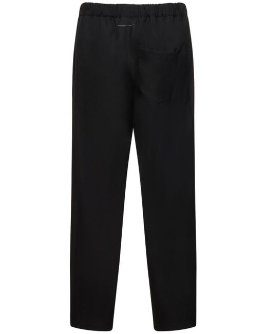 Pantalon formel en laine mélangée MM6 by Maison Martin Margiela pour homme en coloris Black