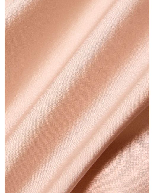Forte Forte Pink Stretch Silk Satin Strappy Top