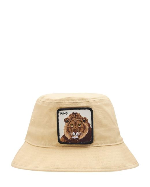 Goorin Bros Natural Lion Around Canvas Bucket Hat W/patch for men