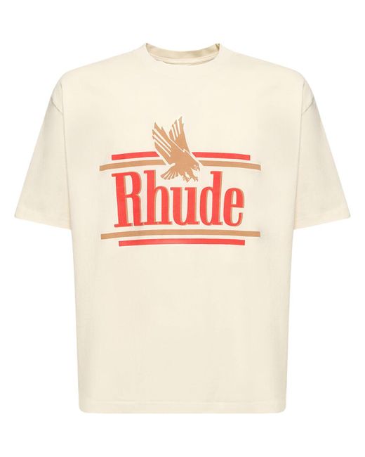 T-shirt en coton rossa Rhude pour homme en coloris White