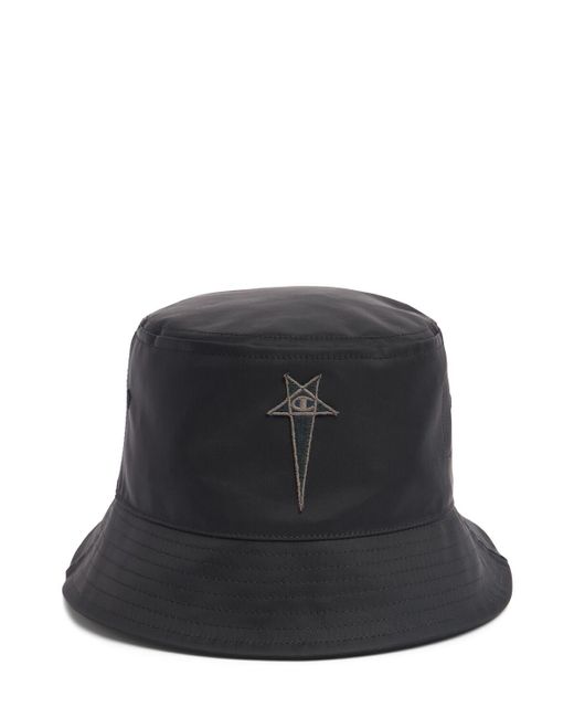 Cappello bucket con logo di Rick Owens in Black da Uomo