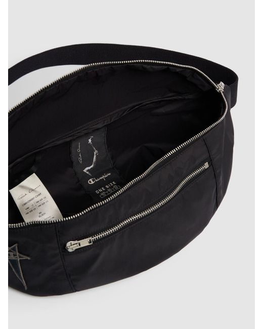 Rick Owens Black Logo Crossbody Bag for men