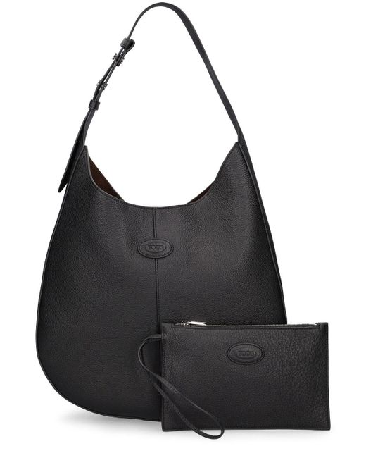 Tod's Black Small Sacca Oboe Leather Bag
