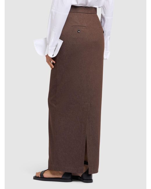 スカート Max Mara Long brown skirt in denim effect Max Mara Long brown skirt in denim effect | TheDoubleF