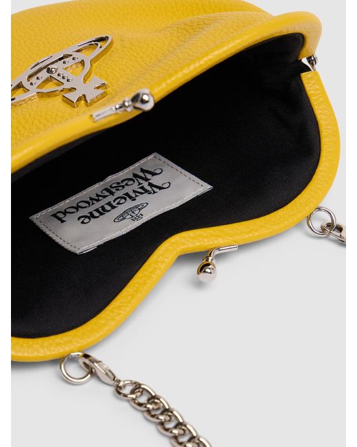 Vivienne Westwood Yellow Belle Heart Frame Faux Leather Bag