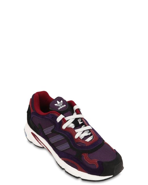 メンズ Adidas Originals Temper Run レザー メッシュスニーカー Lyst